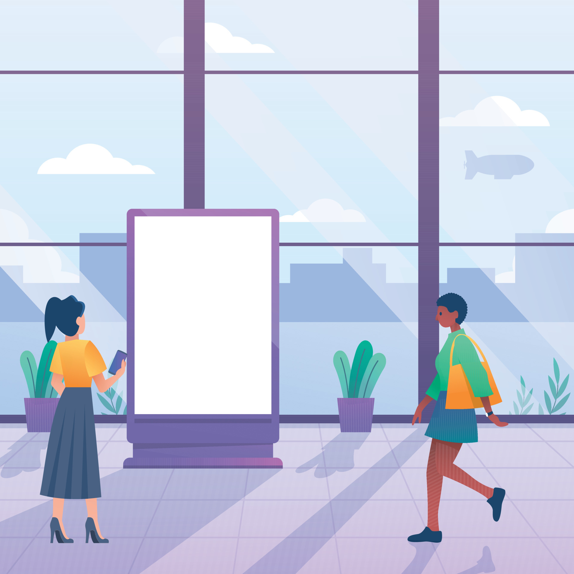 gradient flat digital signage illustration 22528581 Vector Art at Vecteezy