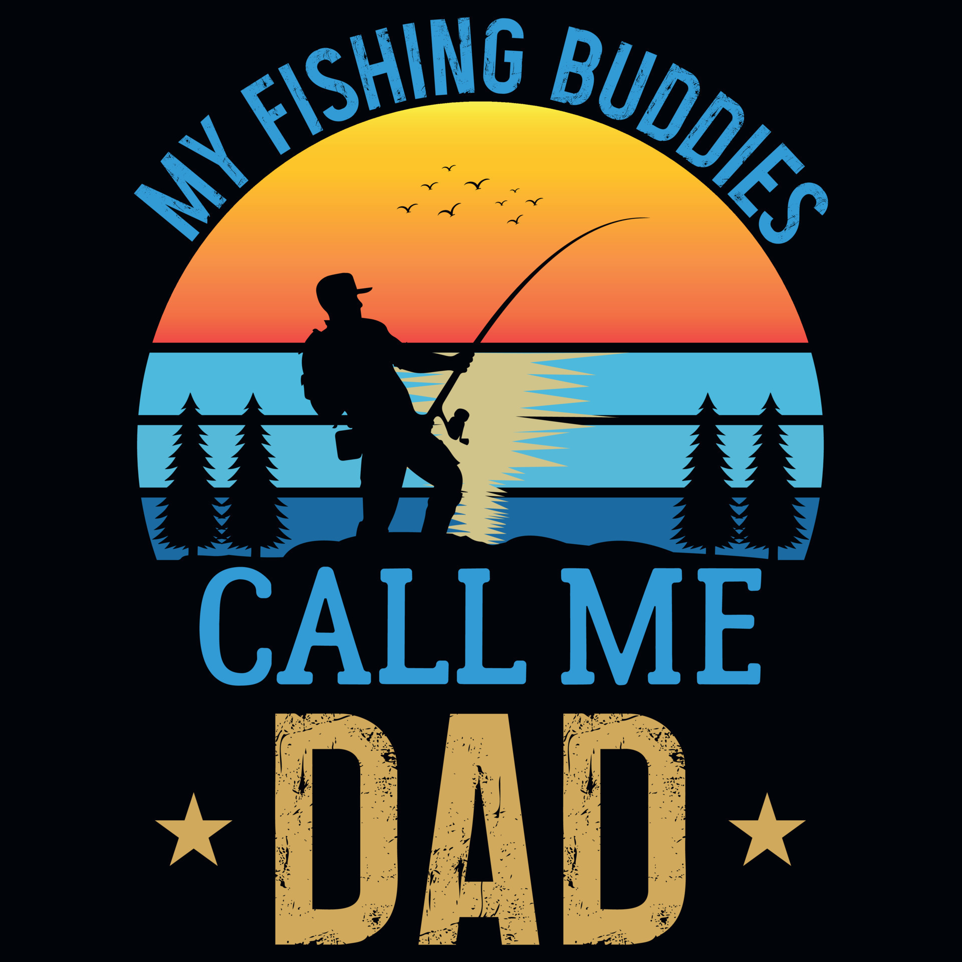 Fishing dad graphics tshirt design 22528638 Vector Art at Vecteezy