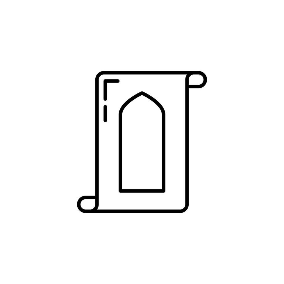 prayer rug line icon. minimal, simple and clean concept. used for icon, logo, symbol or sign vector