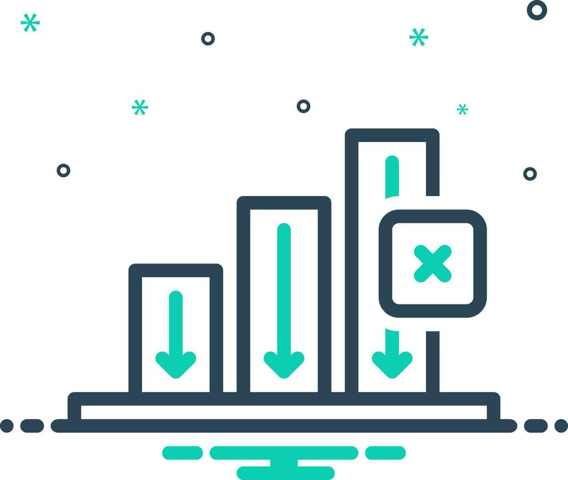 mix icon for decline vector