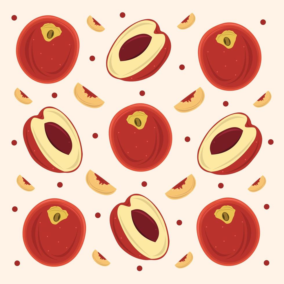 Nectarine vector illustration for graphic design and decorative element