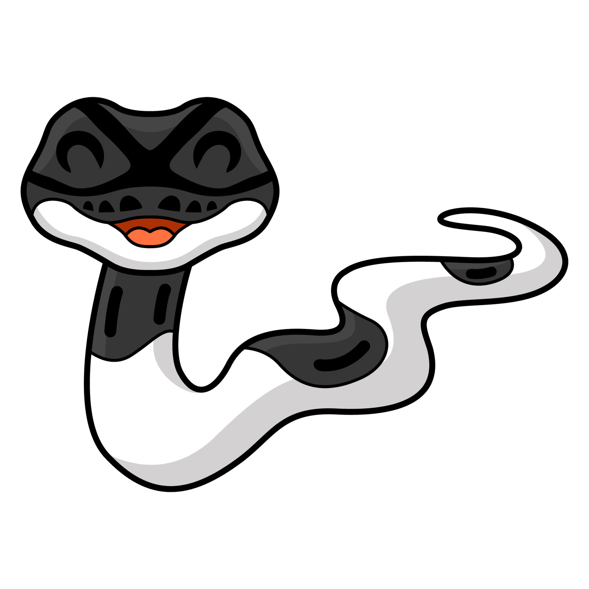 Cute panda pied ball python cartoon 22528921 Vector Art at Vecteezy