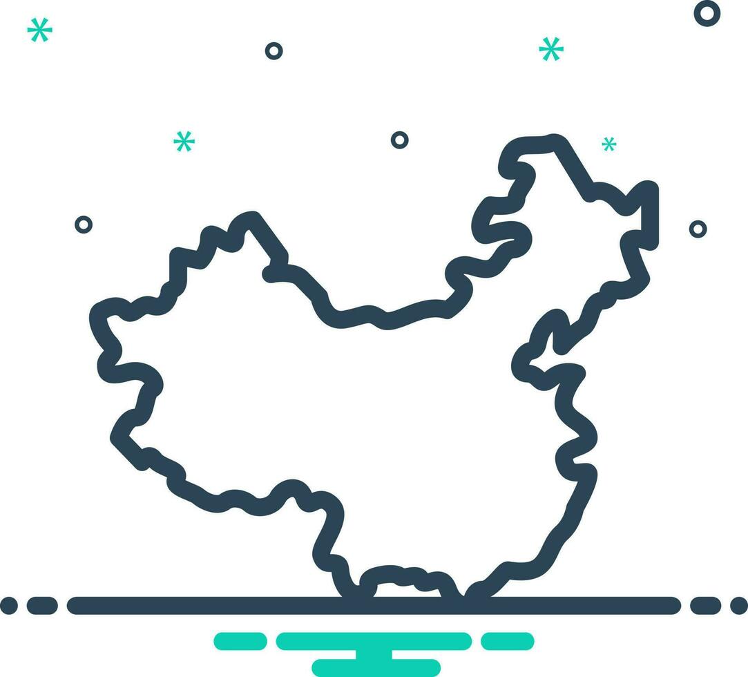 mix icon for mainland vector