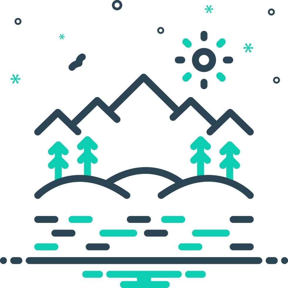 mix icon for valley vector
