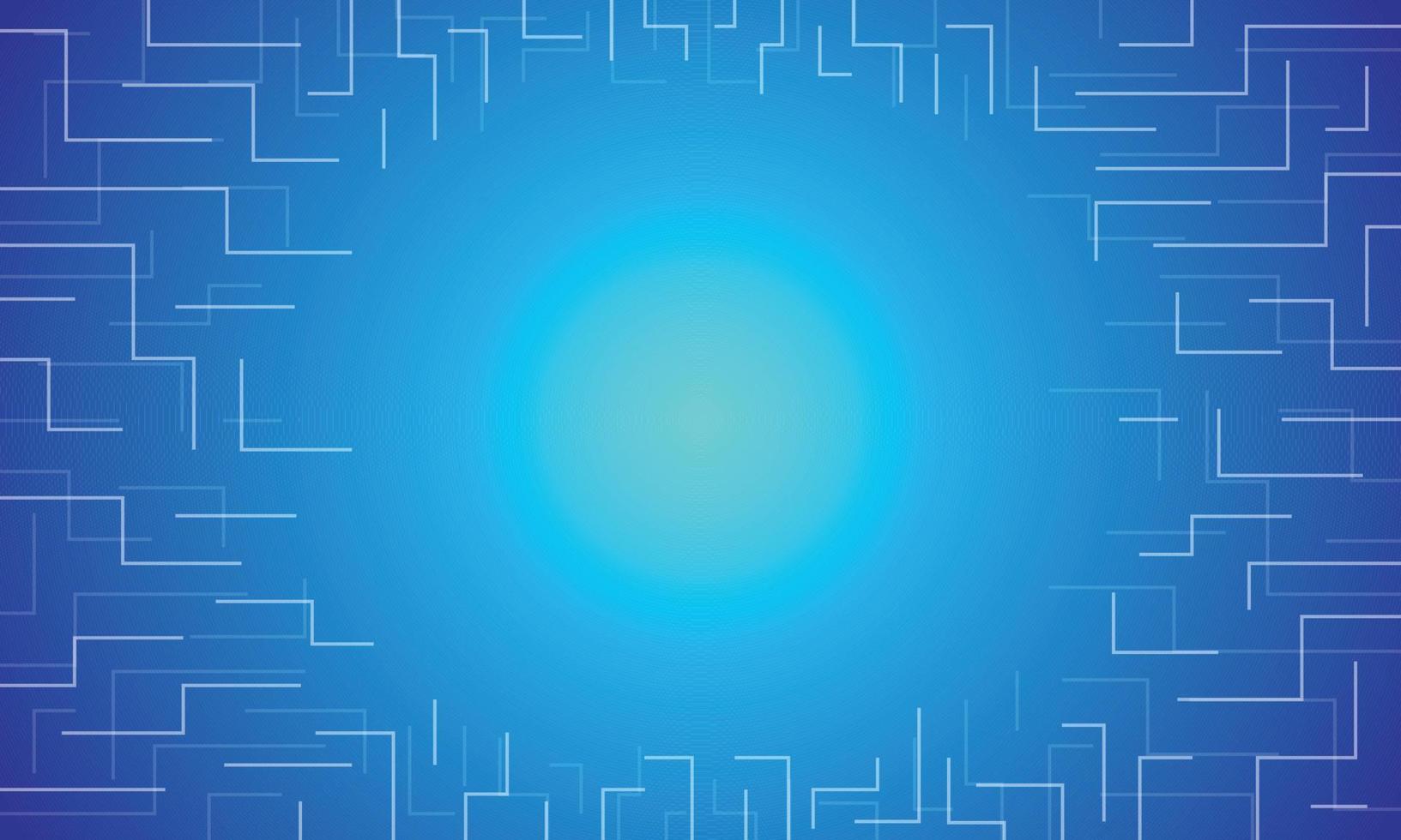 Blue Gradient Technology Background with Circuit Lines vector