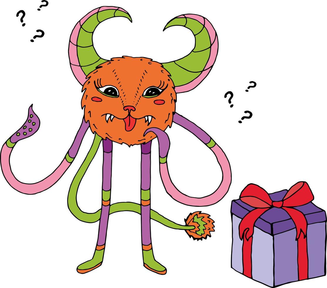 Children's illustration on the theme of unexpected gifts vector