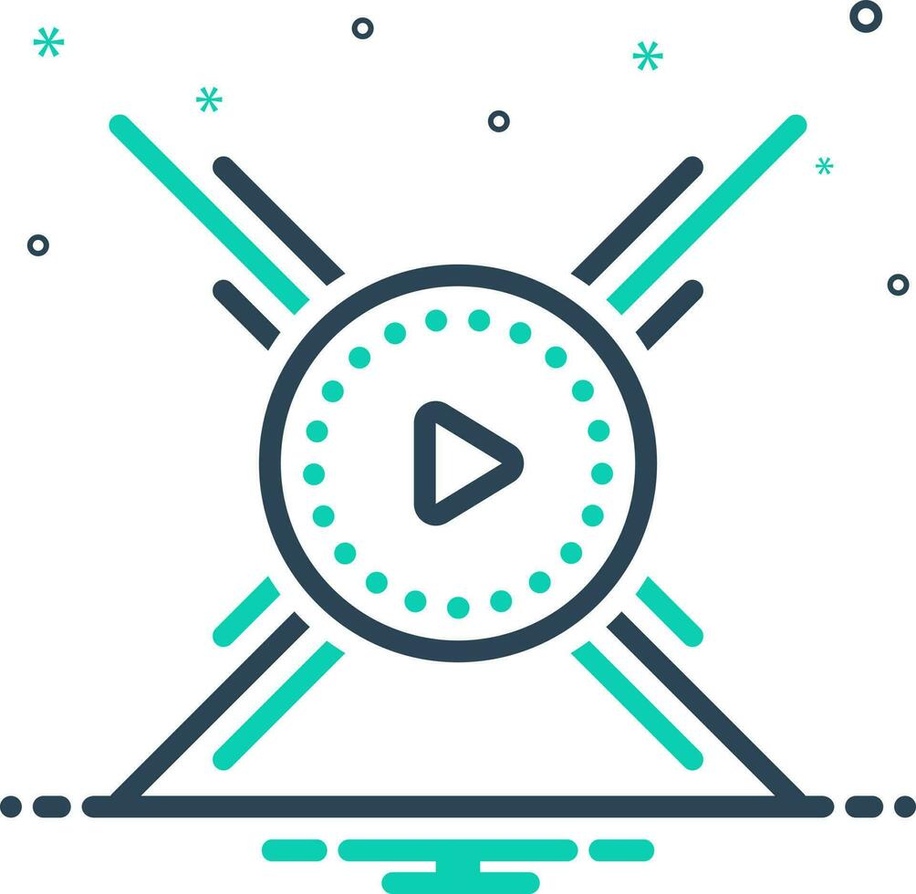 mix icon for play vector