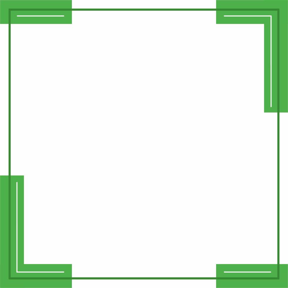 Frame or border. Green and white background color with stripe line shape. Suitable for social media post. vector