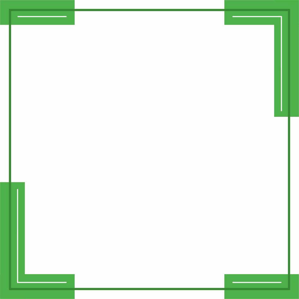 Frame or border. Green and white background color with stripe line shape. Suitable for social media post. vector