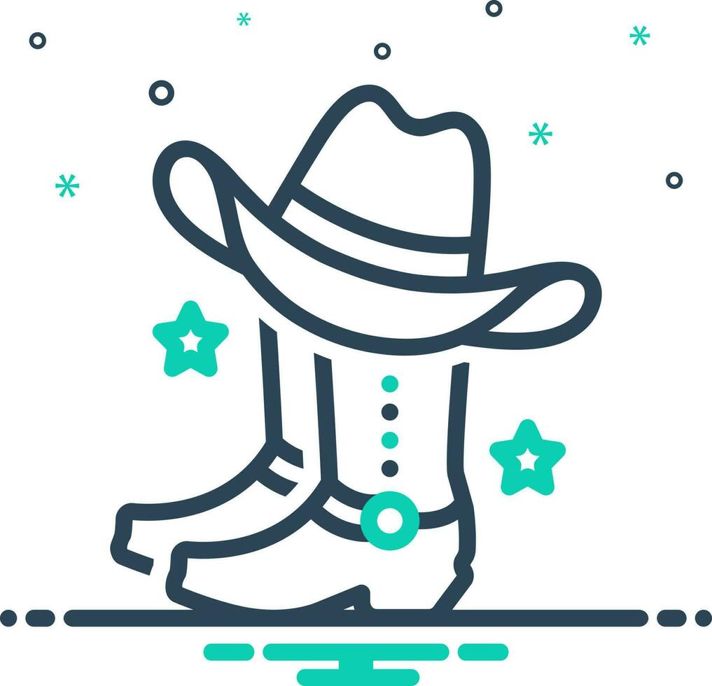 mezcla icono para vaquero vector