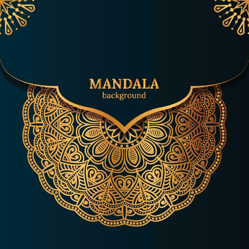 Abstract golden mandala decorative background vector