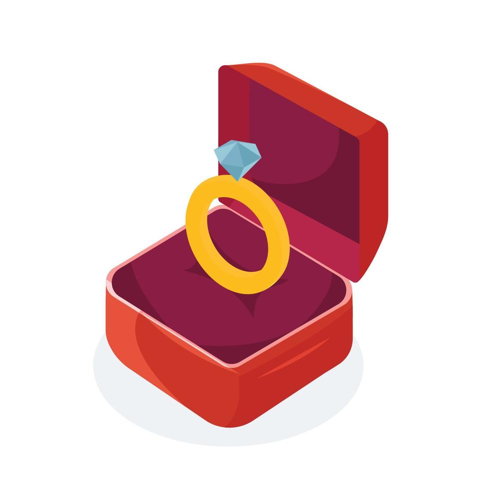 ring for engage, wedding vector illustration