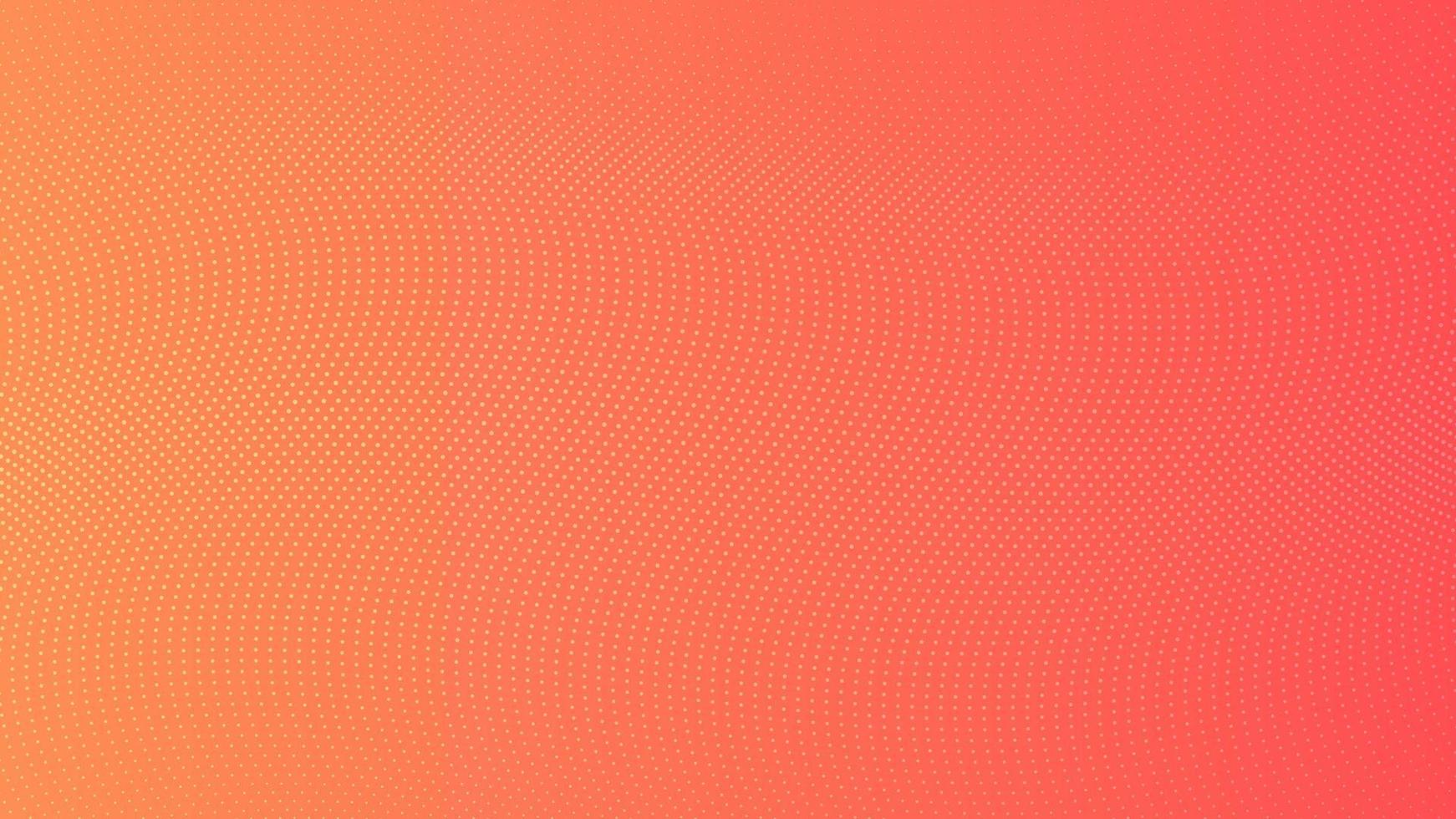 Halftone gradient background with dots. Abstract orange dotted pop art pattern in comic style. Vector illustration