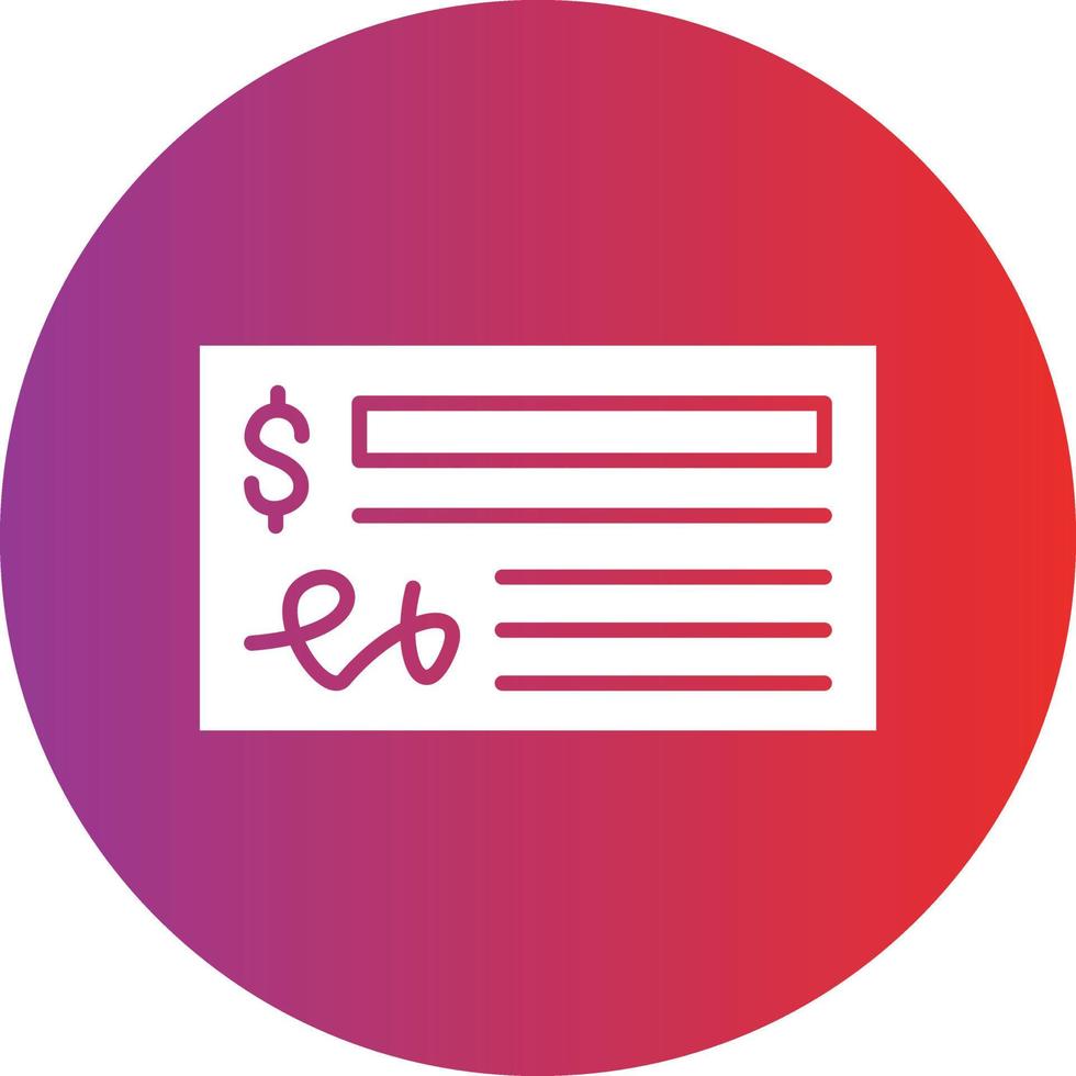 Vector Design Cheque Icon Style