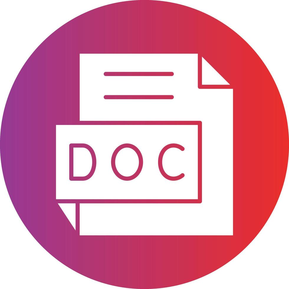 Vector Design DOC Icon Style