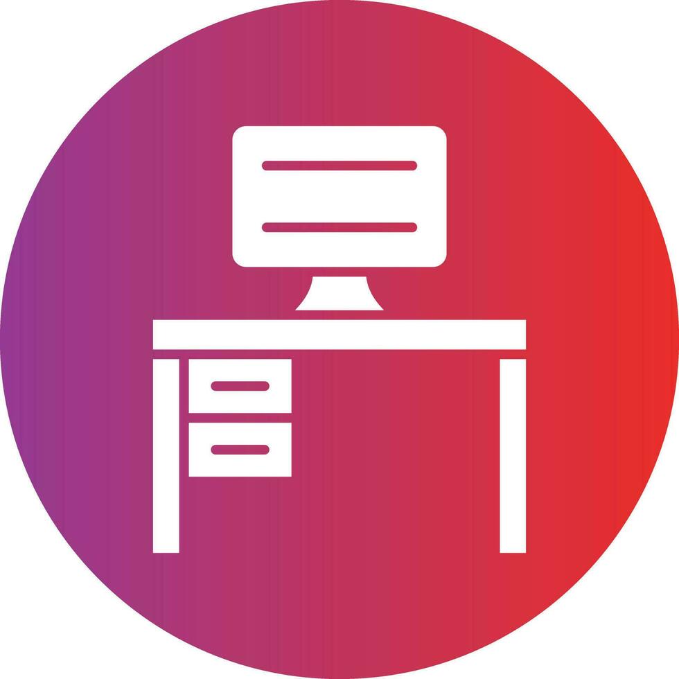 Vector Design Computer Table Icon Style
