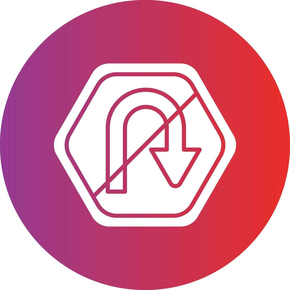 Vector Design No U Turn Icon Style