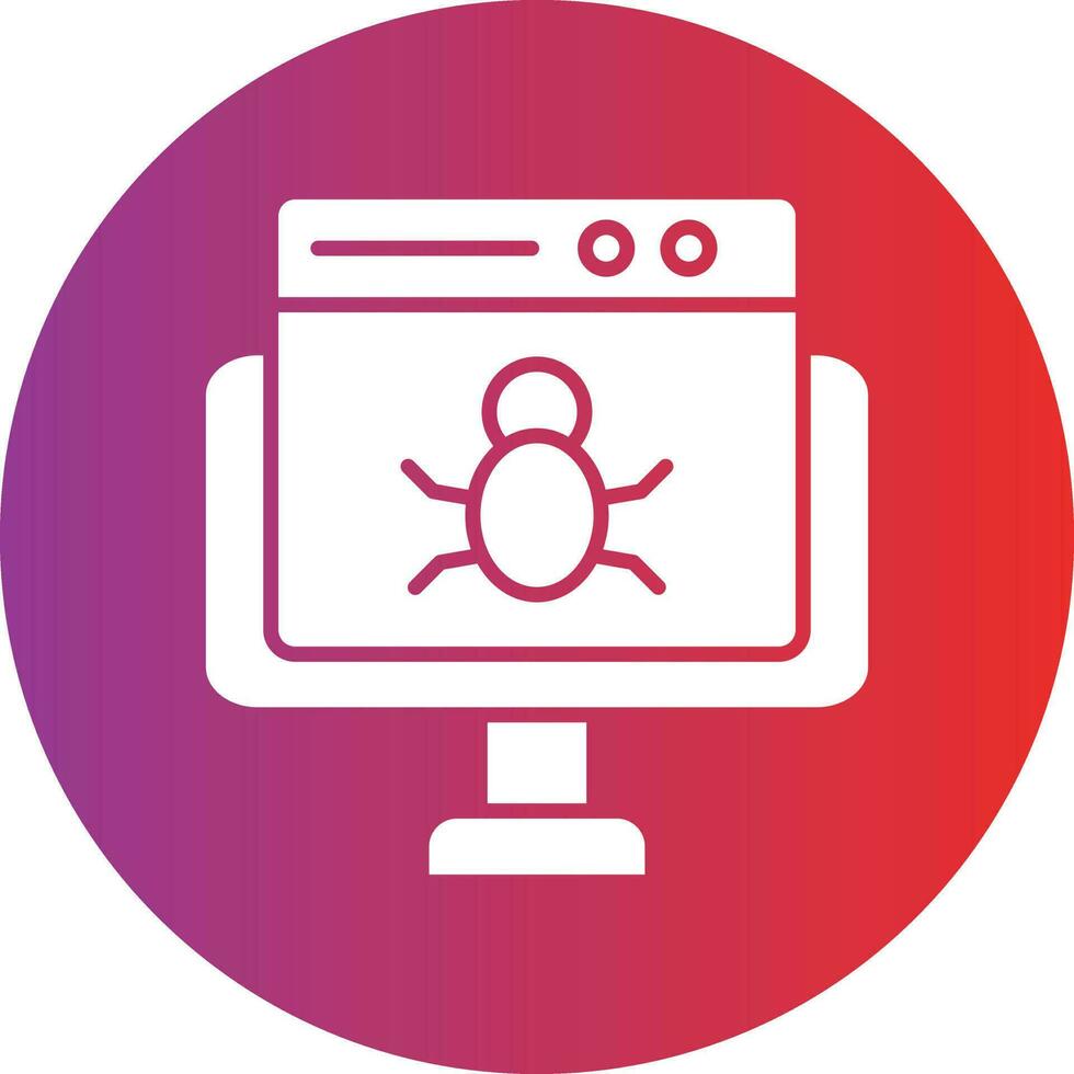 Vector Design Website Bug Icon Style