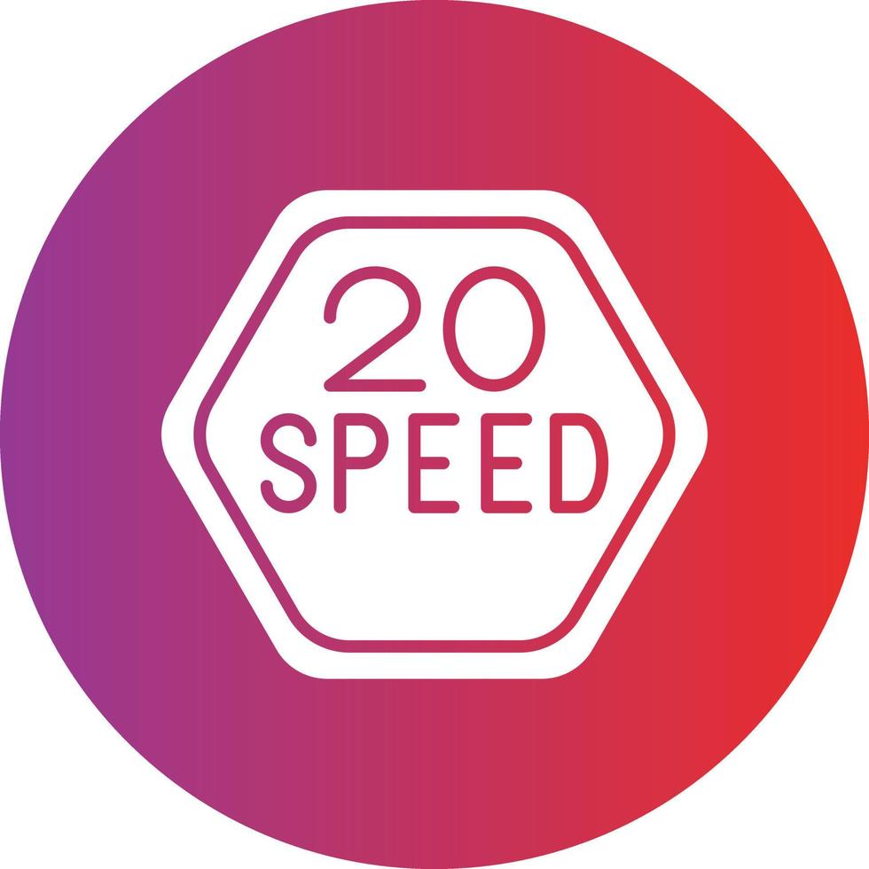 Vector Design 20 Speed Limit Icon Style