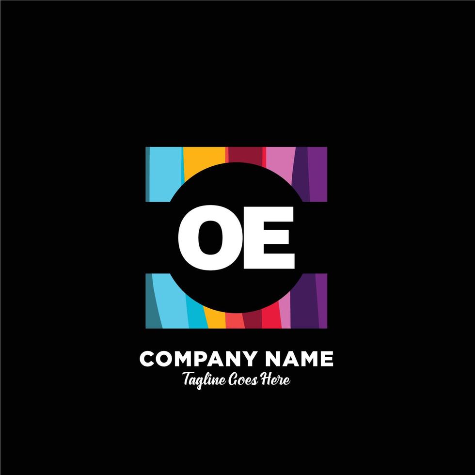 OE initial logo With Colorful template vector. vector