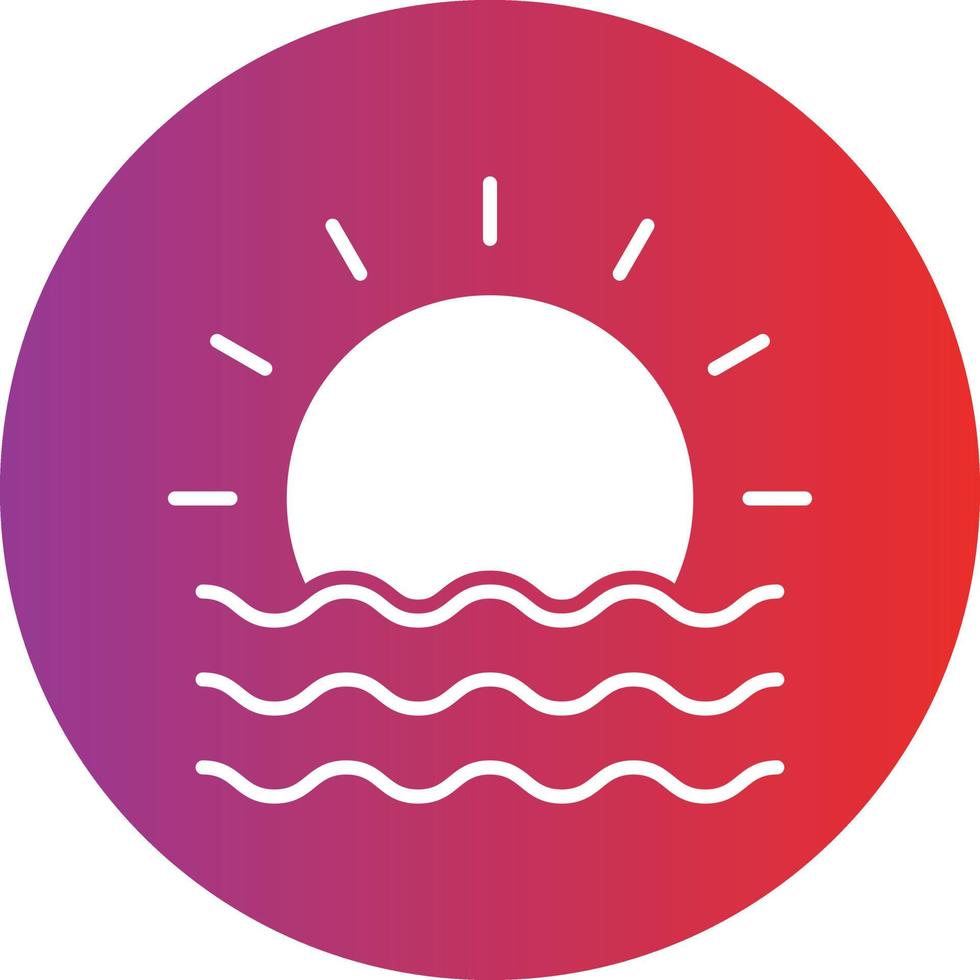 Vector Design Sunset Icon Style