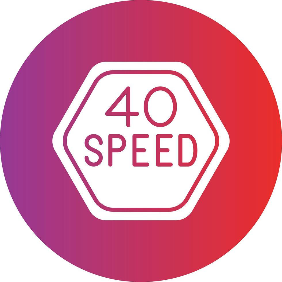 vector diseño 40 velocidad límite icono estilo