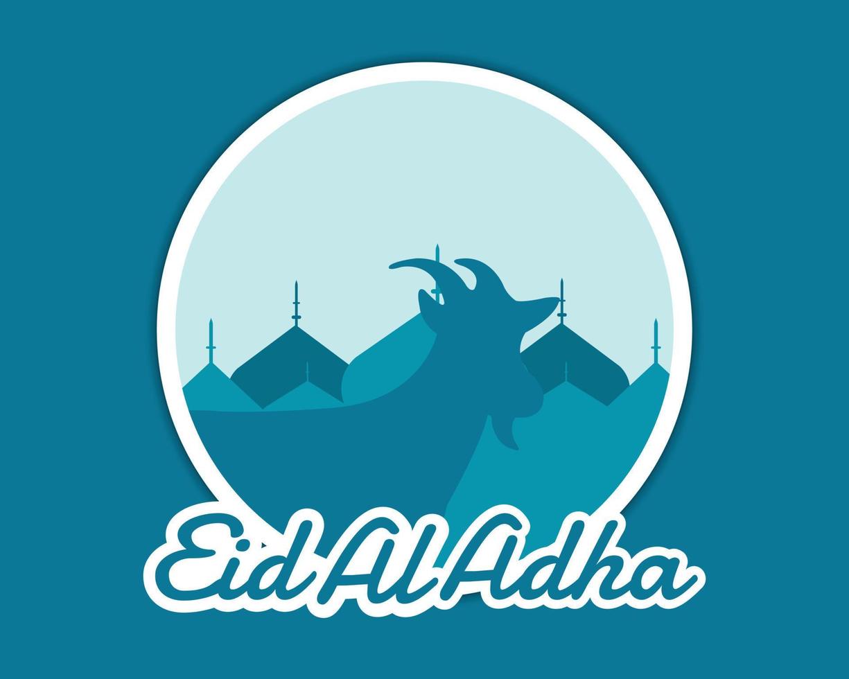 Eid Al Adha Sticker Style vector