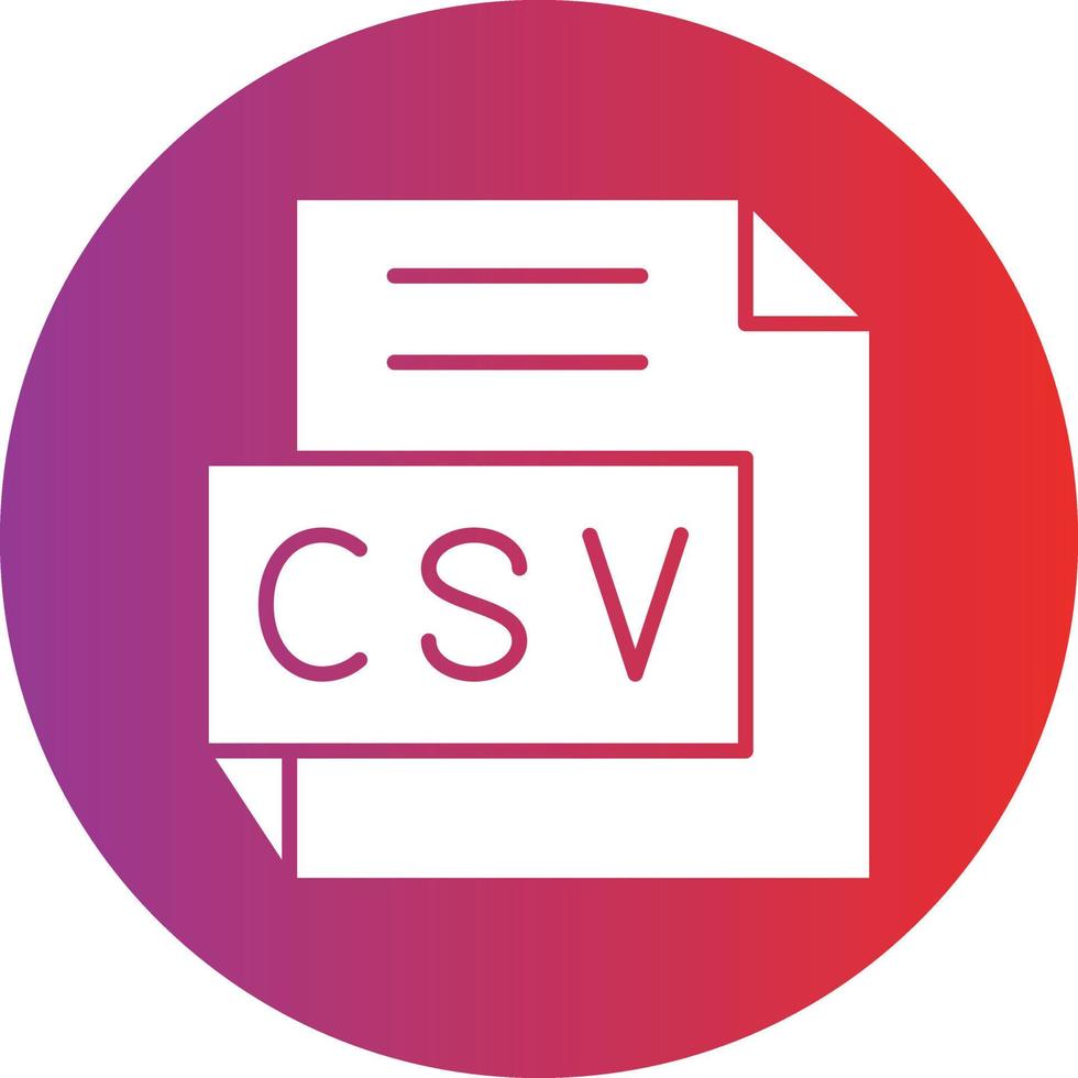 Vector Design CSV Icon Style