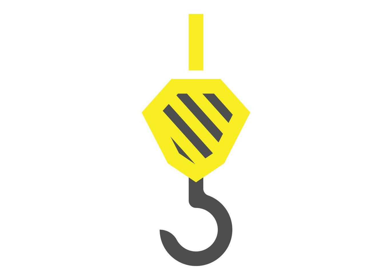 Crane hook icon design template isolated vector