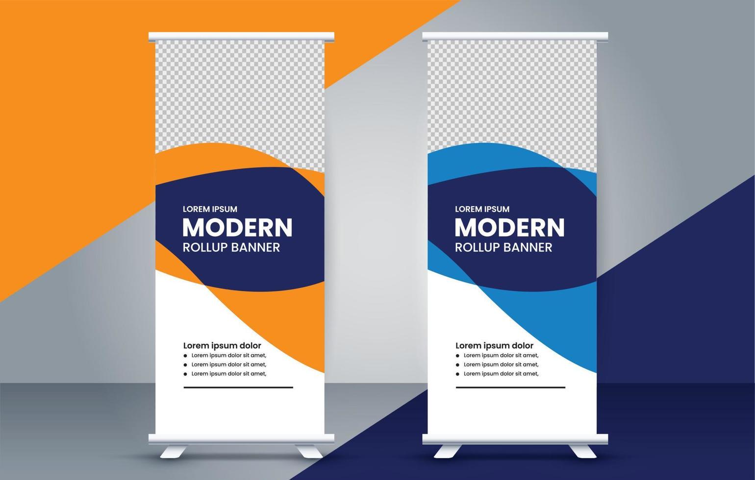 modern creative Roll up banner design template vector