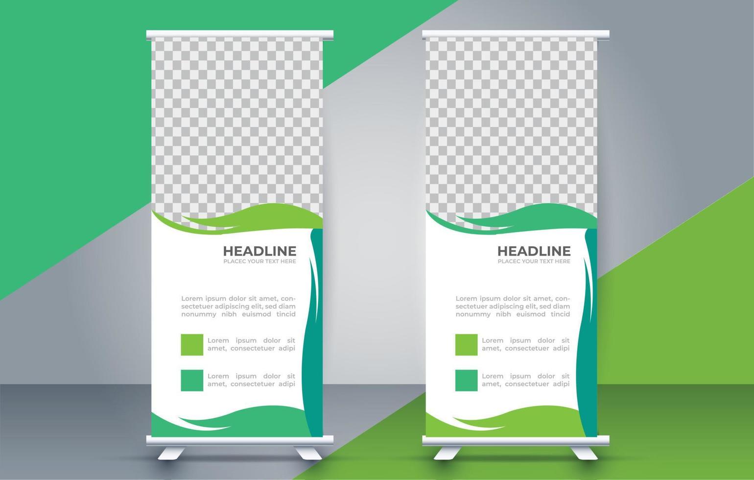 creative professional business roll up stand banner template design vector