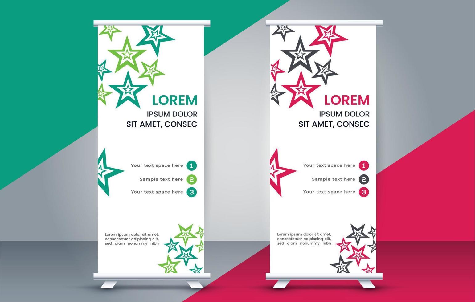 Modern roll up banner design template. flyer. pull up. presentation. brochure. poster. vector