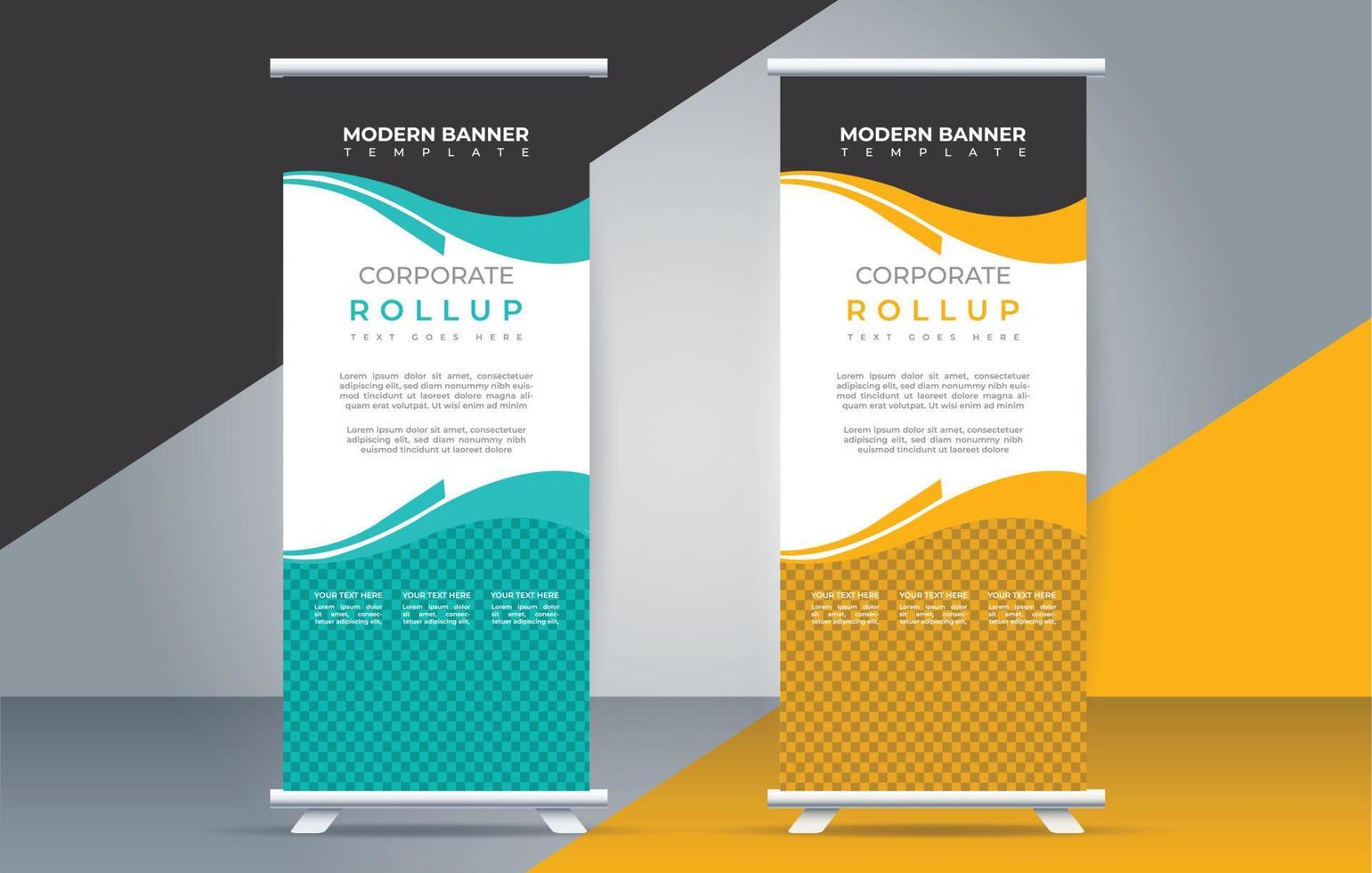 Modern roll up banner design template. flyer. pull up. presentation. brochure. poster. advertisement. vector