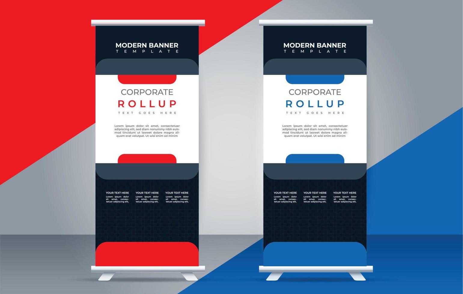 Modern roll up banner design template. flyer. pull up. presentation. brochure. poster. advertisement. vector
