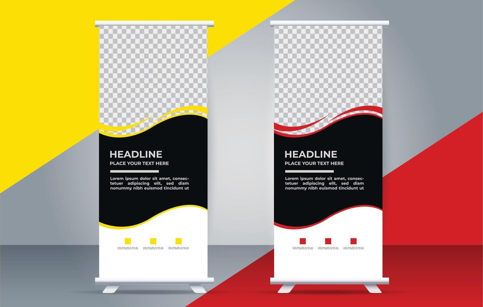 creative professional business roll up stand banner template design vector