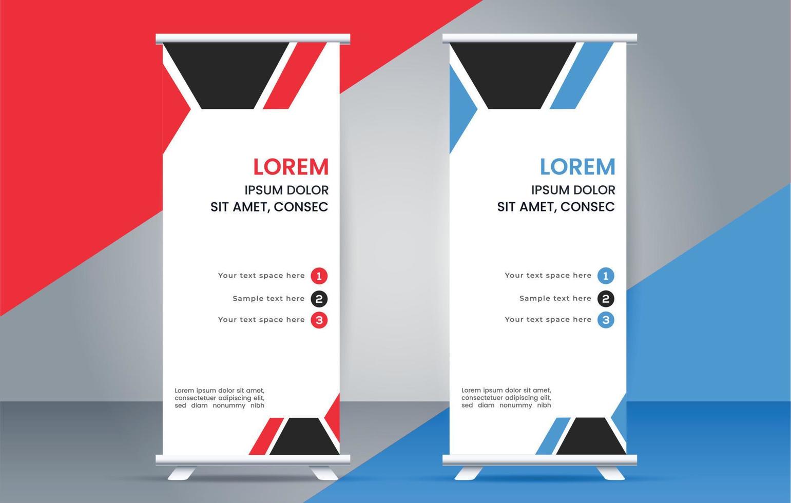 Modern roll up banner design template. flyer. pull up. presentation. brochure. poster. advertisement. vector