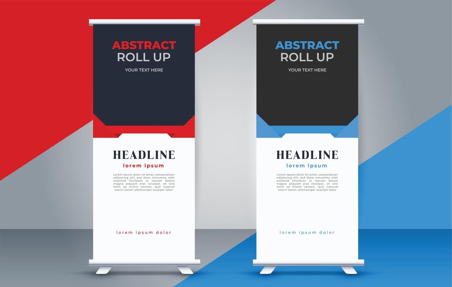 professional business roll up  standee template design vector