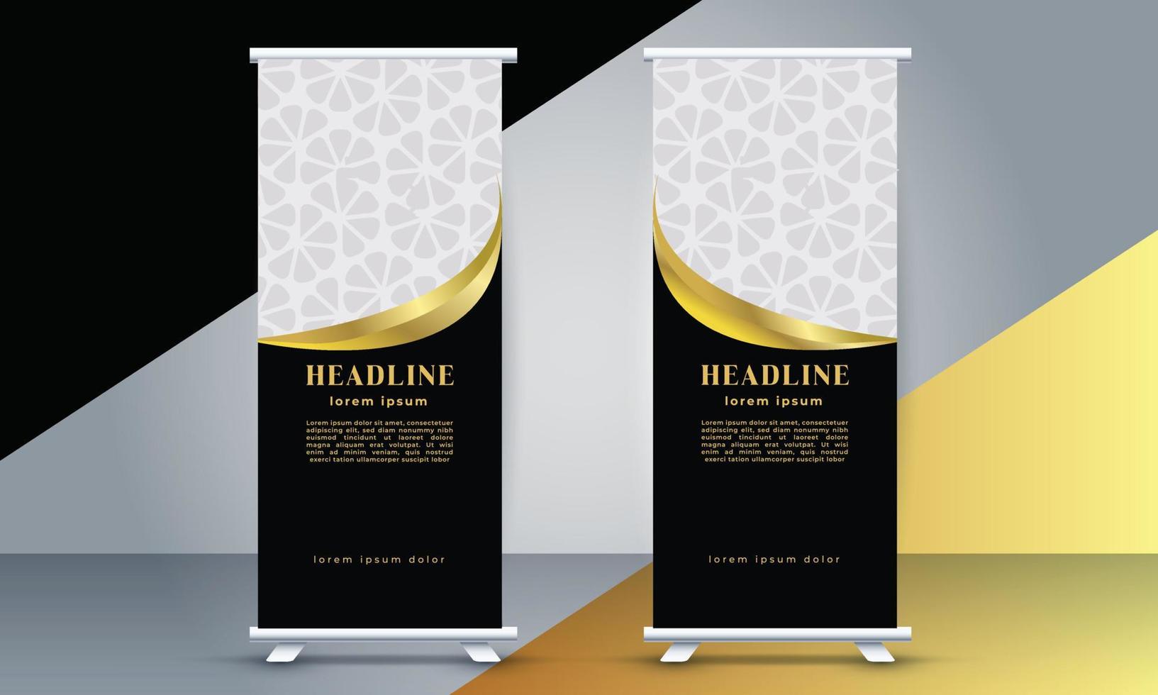 golden vector unique business roll up template