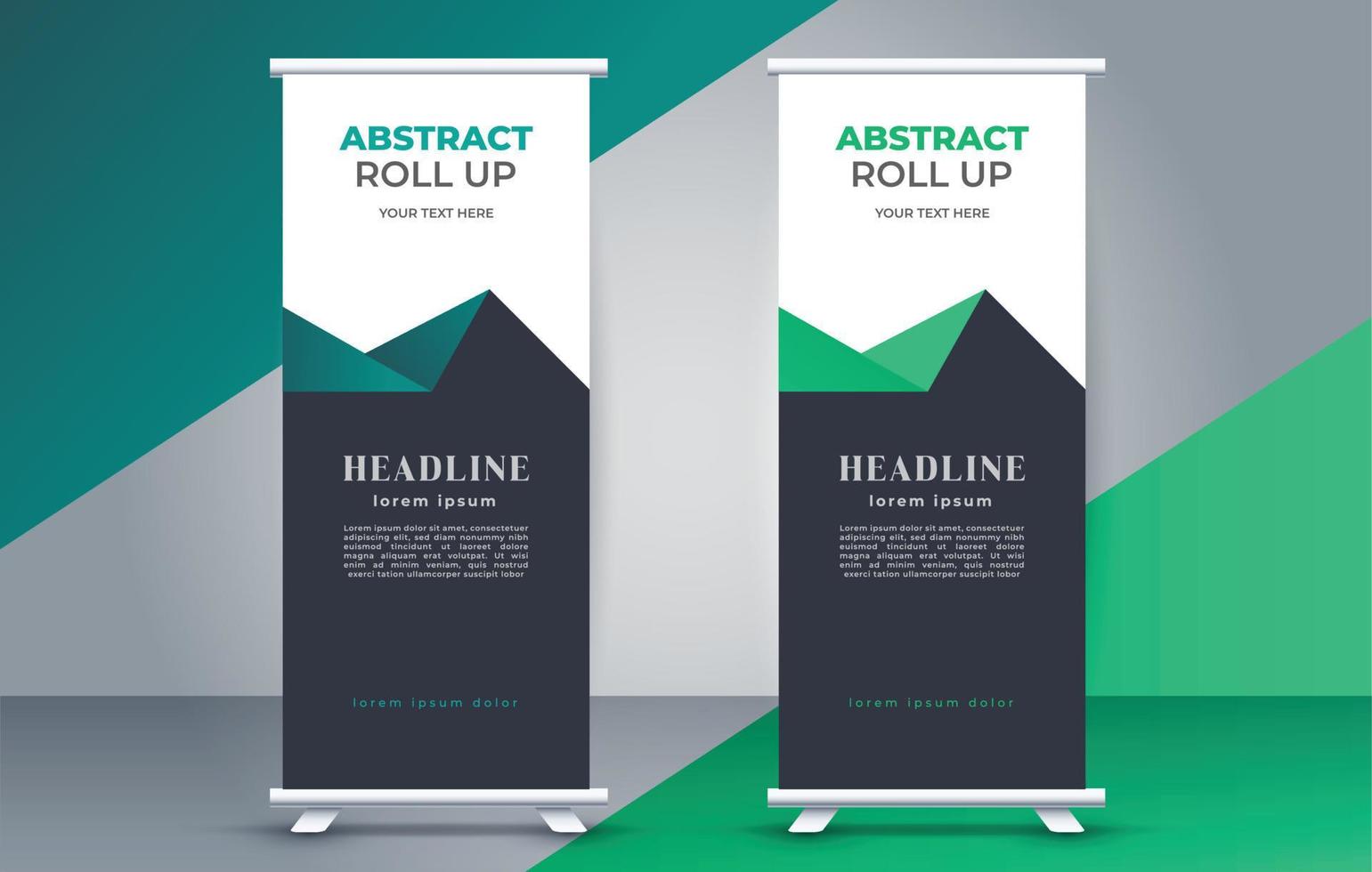 professional business roll up  standee template design vector