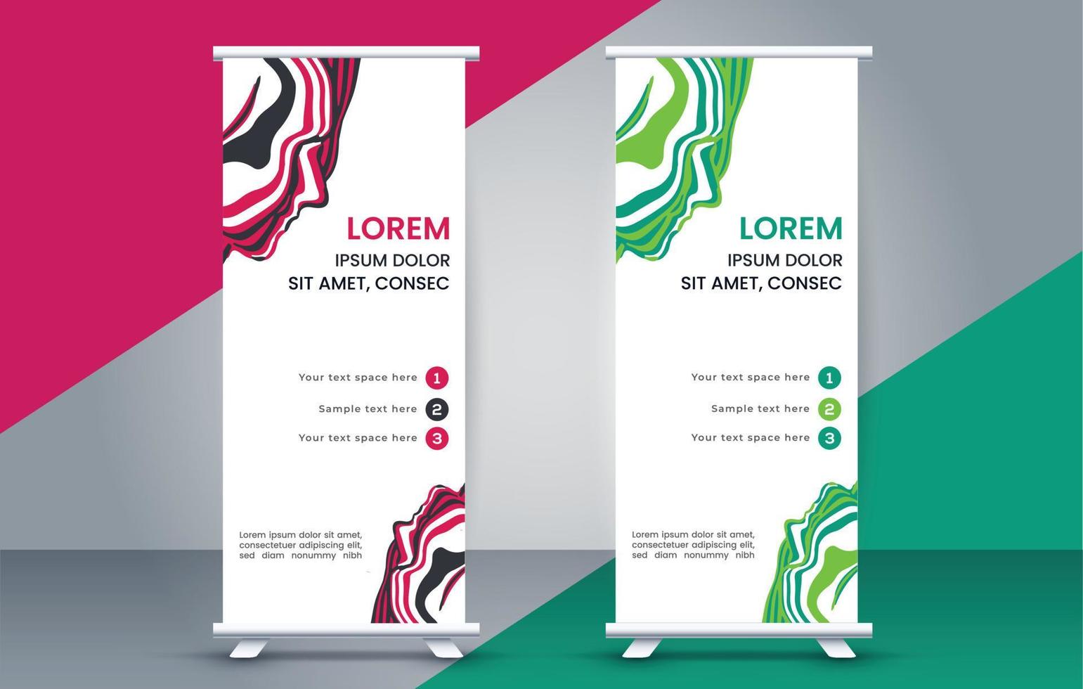 Modern roll up banner design template. flyer. pull up. presentation. brochure. poster. vector