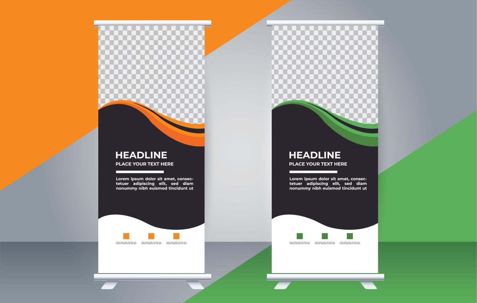 creative professional business roll up stand banner template design vector