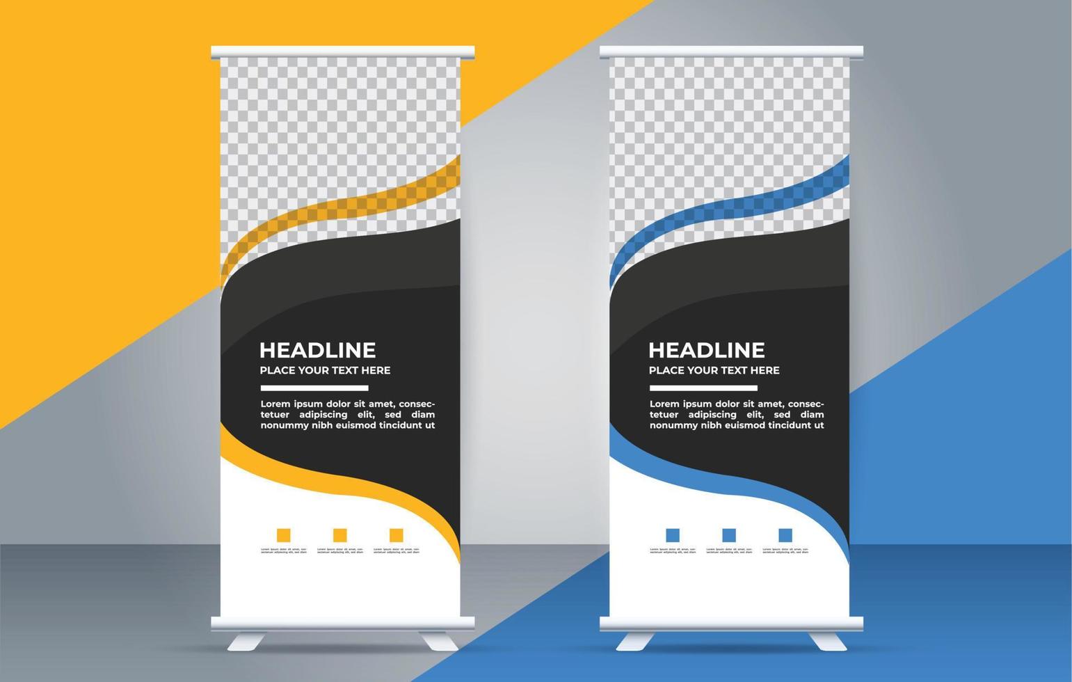 creative professional business roll up stand banner template design vector