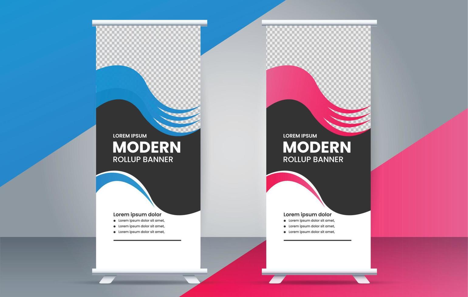 modern creative Roll up banner design template vector