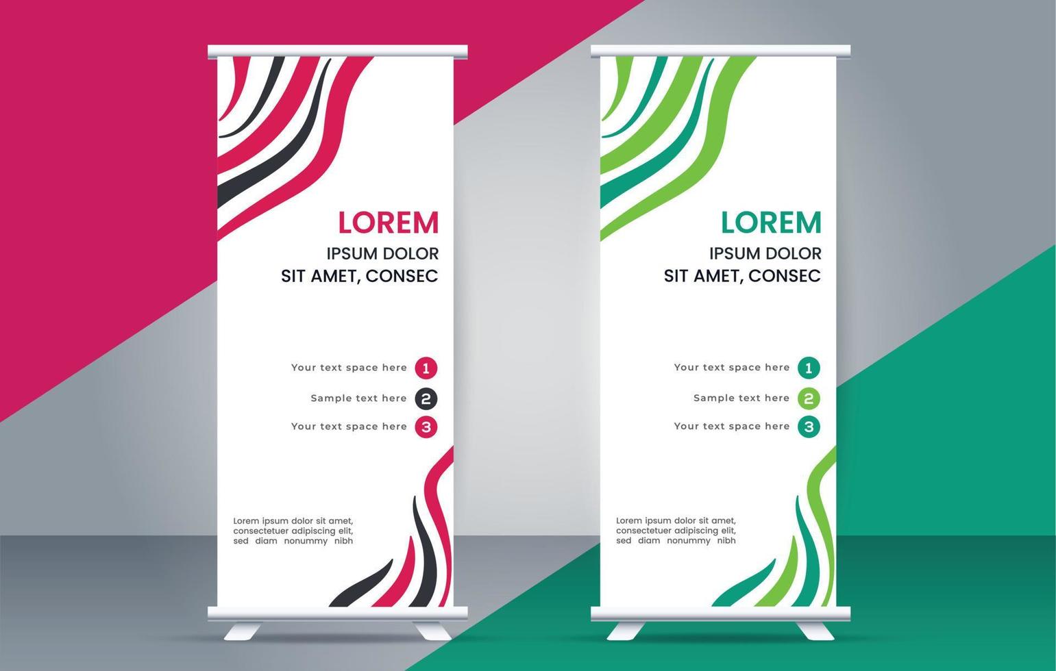 Modern roll up banner design template. flyer. pull up. presentation. brochure. poster. advertisement. vector