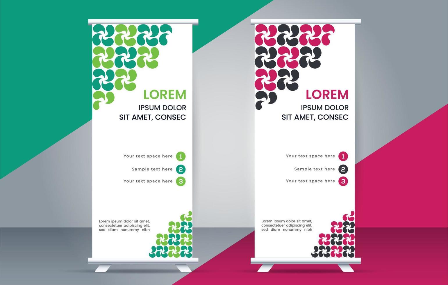 Modern roll up banner design template. flyer. pull up. presentation. brochure. poster. advertisement. vector