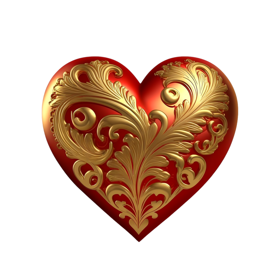 valentines journée 3d stéréo l'amour rouge cœur png