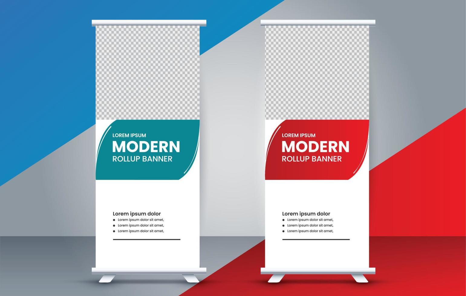 modern creative Roll up banner design template vector