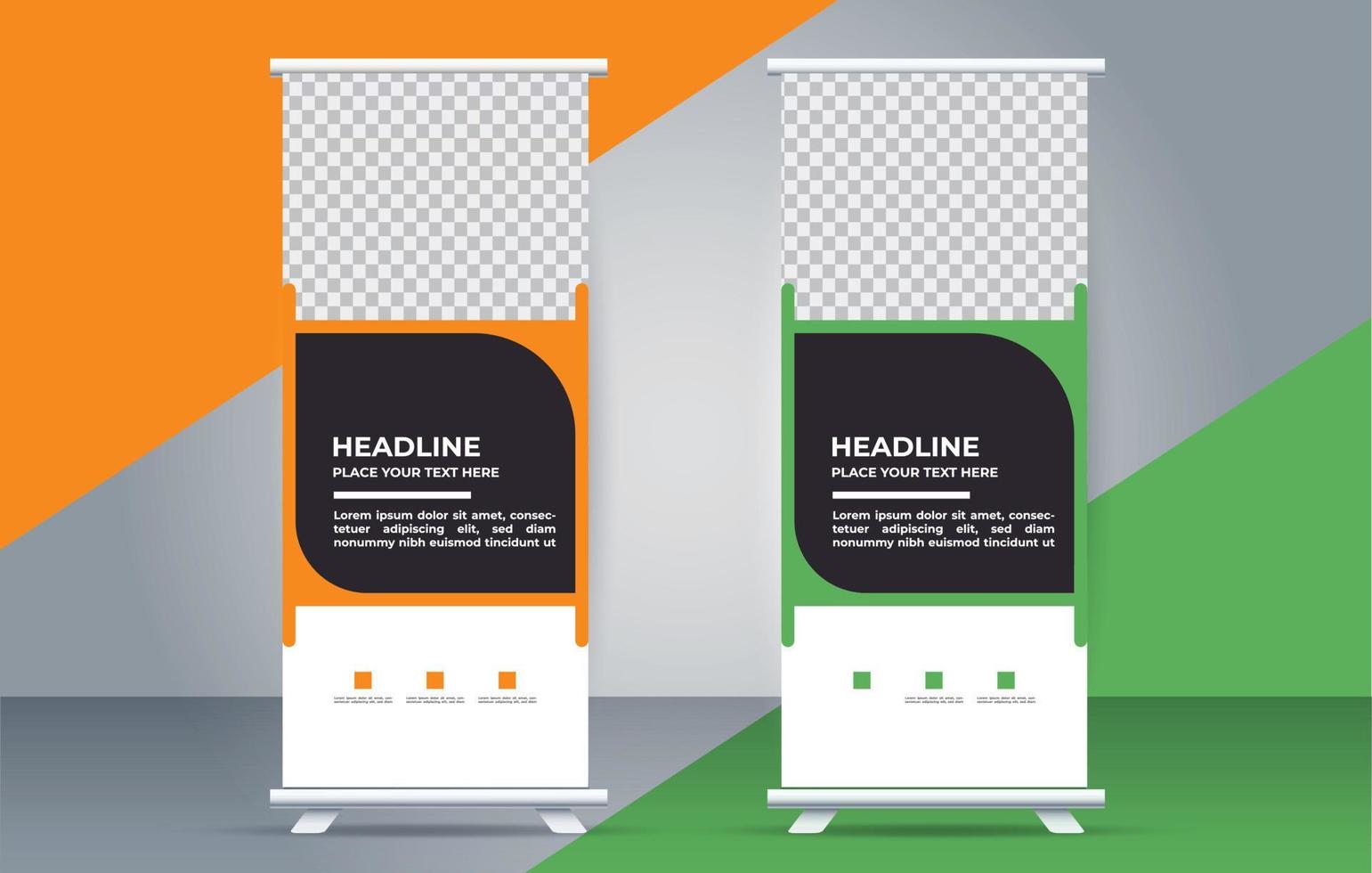 creative professional business roll up stand banner template design vector