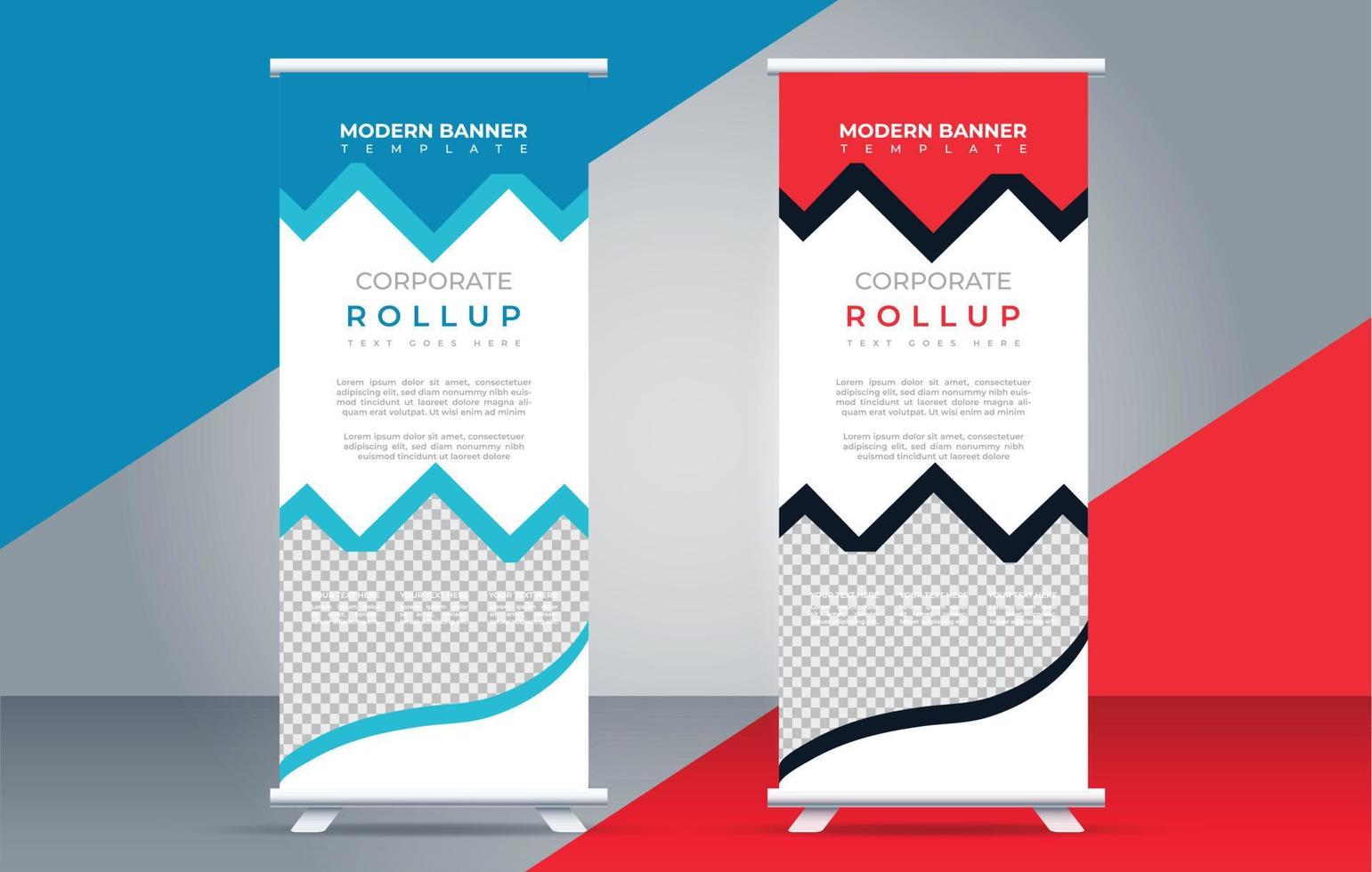 Modern roll up banner design template. flyer. pull up. presentation. brochure. poster. advertisement. vector