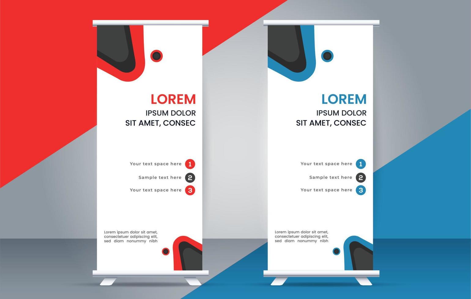 Modern roll up banner design template. flyer. pull up. presentation. brochure. poster. advertisement. vector